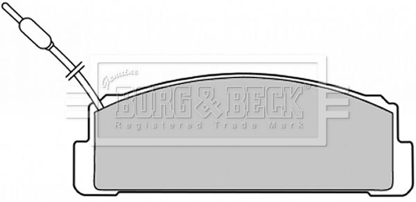 BORG & BECK Комплект тормозных колодок, дисковый тормоз BBP1376